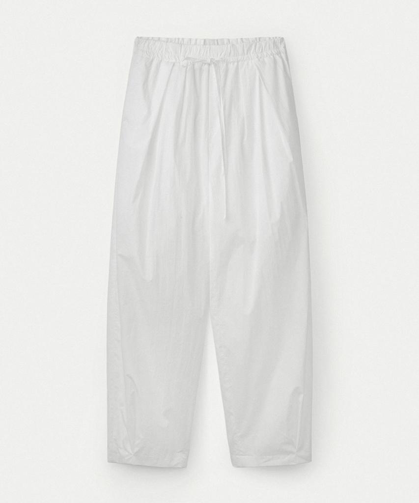 UMARMUNG Lightweight Cotton Oval Silhouette Pants_White