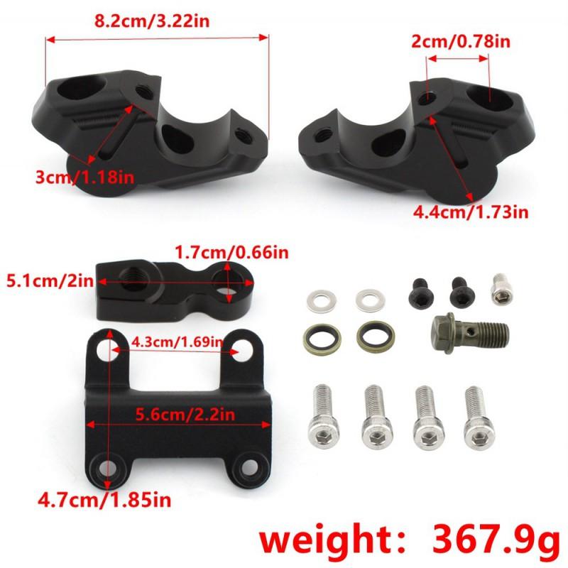 Yamaha MTO7 Handlebar Riser Spacer Kit Motorcycle Steering Stem Height Adjustment Black
