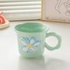 1 Korean Coffee Cup, Flower Shaped Mug, Cute Ceramic Cup, Birthday Gift for Girls, Best Friend Souvenir