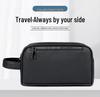 Men's Cross-border PU Leather Clutch - Textured Lychee Grain Coin & Phone Bag for Business and Commute.