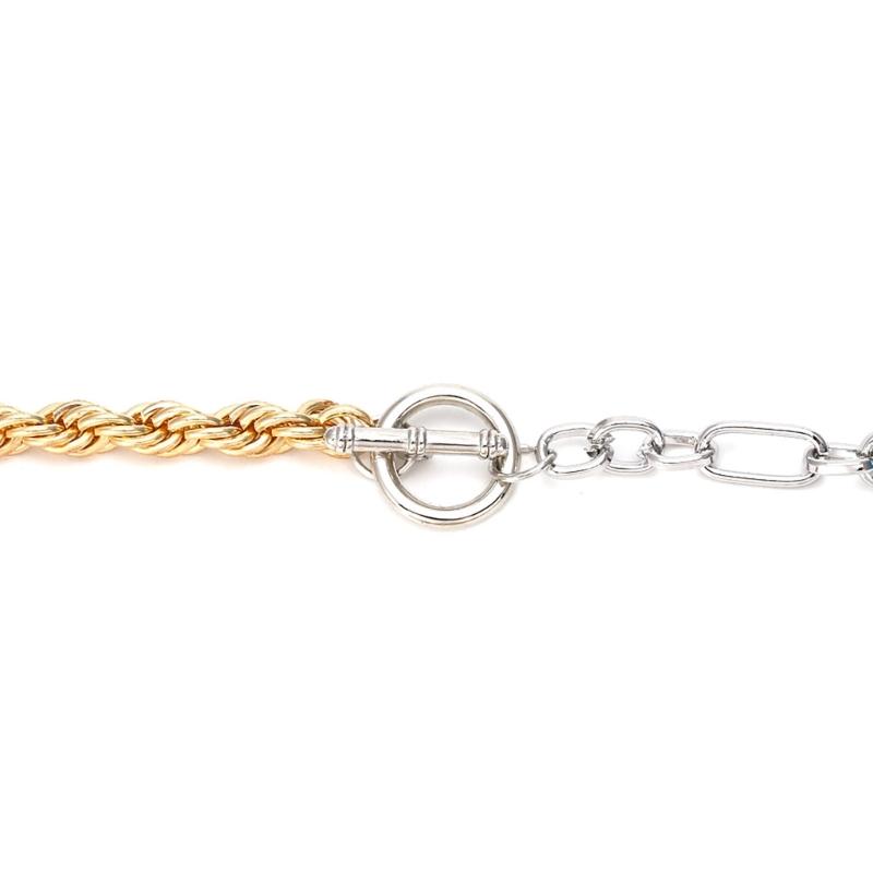 Women Asymmetric Gold Silver Necklace Unisex Chain Necklace Fashion Jewelry Stylish Collarbone Chain Metal Texture