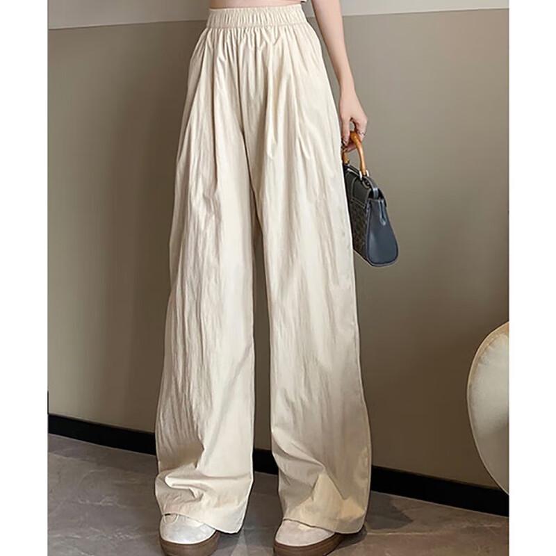 

JOHLIN DREAM Women s High-Waist Wide-Leg Drape Pants L