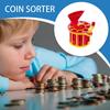 Sortator de monede Contor de monede cu manivelă Ușor Materiale de calcul Instrument de sortare reutilizabil pentru casa de marcat Casier bancar