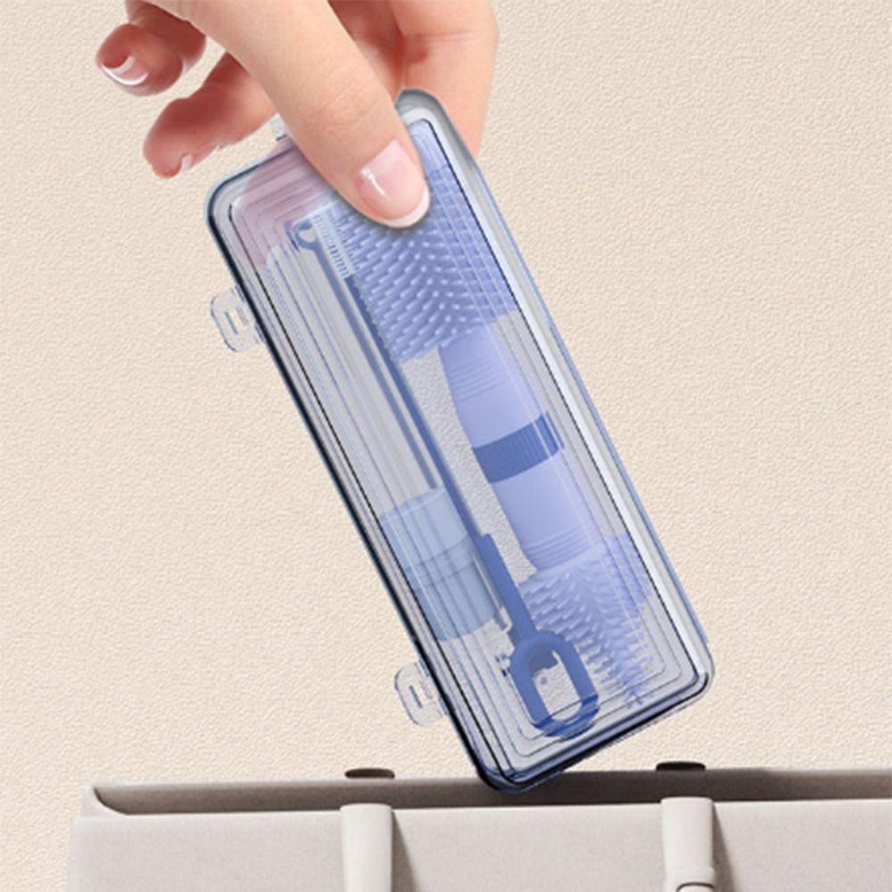 Travel Size Bottle Cleaning Brush Set Compact Milk Bottle Brush Kit  Kitchen Use