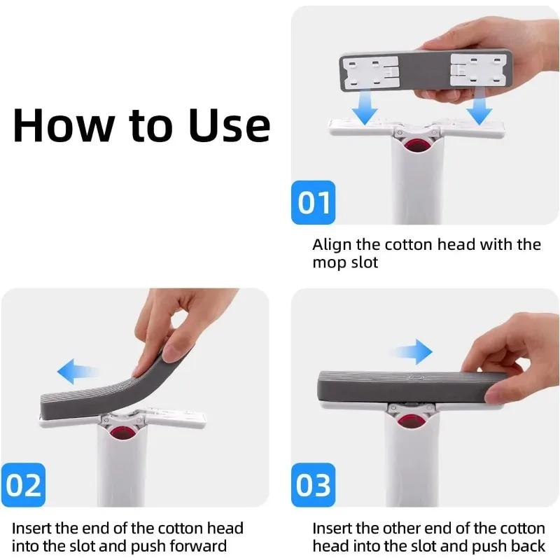 Powerful Squeeze Mini Mop Folding Home Cleaning Mops with Sponge Self-squeezing Floor Washing Mops Desk Window Car Clean Tools