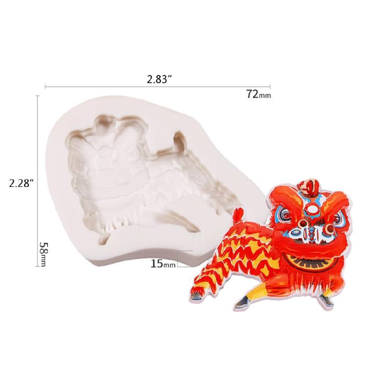 Chocolate Baking Mold Chinese Style Dragon and Lion Dance 3D Cake Molds Durable