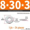 Extra Large Galvanized Metal Flat Washer - Thickened Round Screw Washer M6-M16