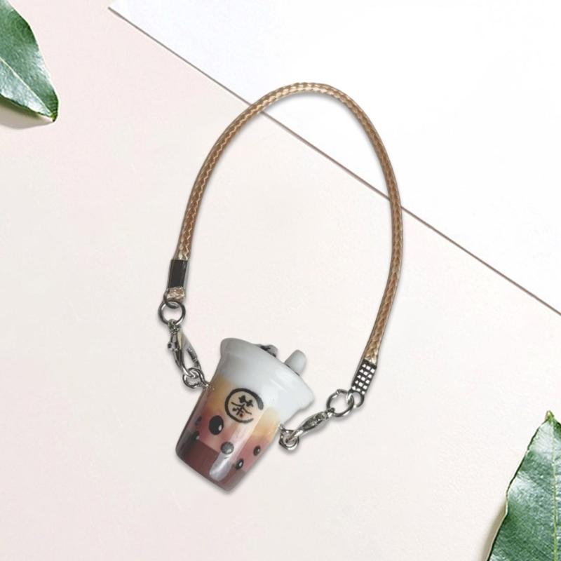 Fioletowe Herbaty Mleczne Zestaw Charmsów do Biżuterii DIY Bezpieczna Żywica Projekt Rzemieślniczy Zawieszka do Torby Dekoracja Dla Nastolatków i Studentów