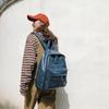 Women's Backpack Vintage Soft PU Backpack casual Anti-theft Shoulder Bag Solid Color School Backpack