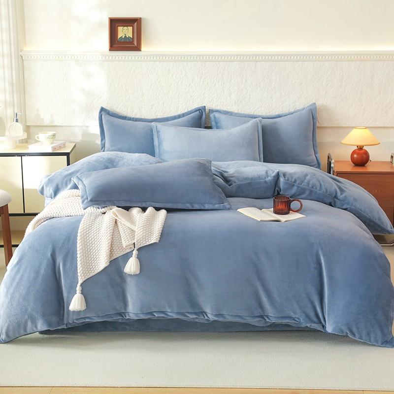 

Теплый бархатный пододеяльник, приятный для кожи, однотонный пододеяльник, покрывало для домашнего белья, домашний постельный комплект (Нет наволочки) Single 150x200cm 1pc