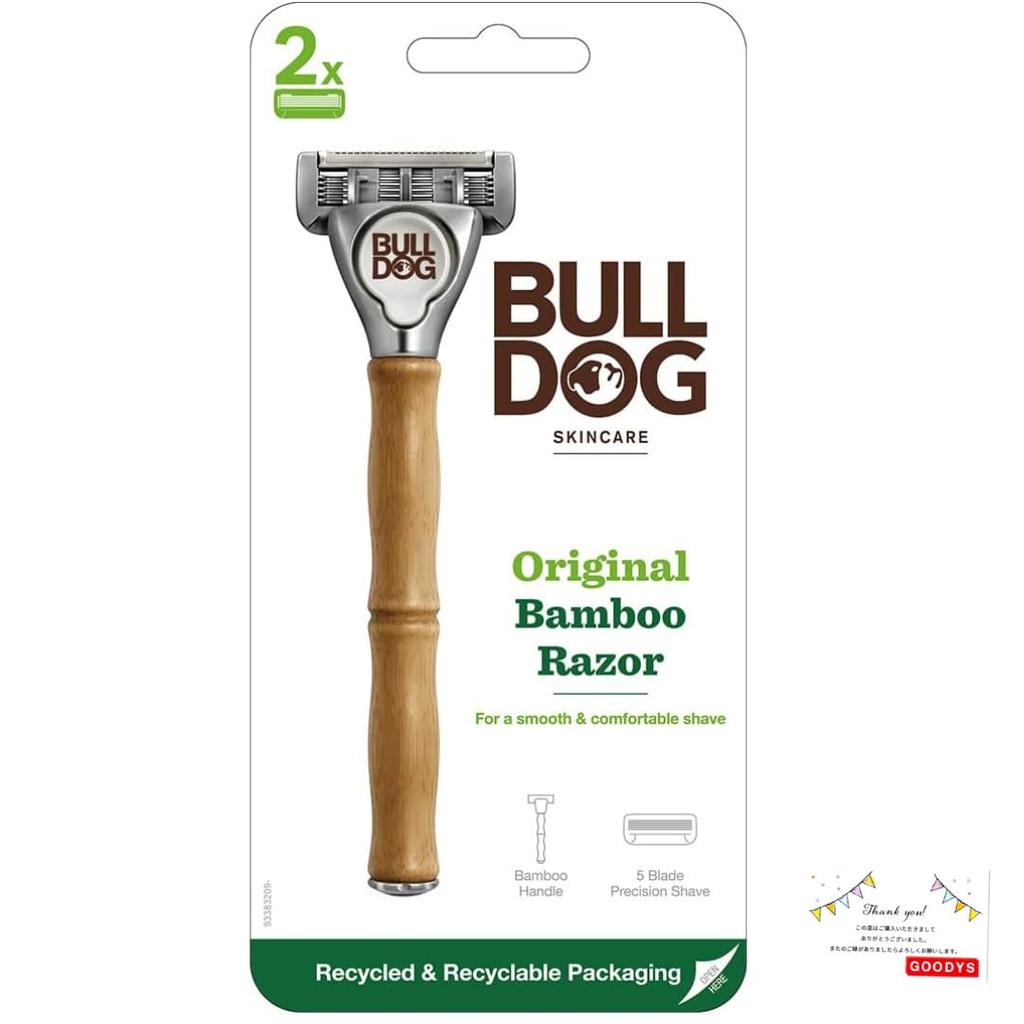 Bulldog razor with original bamboo 2 replacement blades for Comes with a sample of original daily necessities from 5-blade holder, included, men.