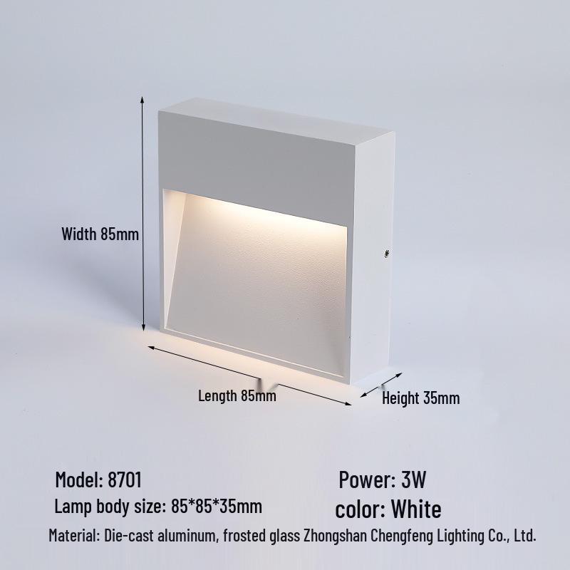 Waterproof LED Step Light for Outdoor Ramps & Corners, Die-Cast Aluminum Plinth Light