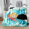 Lankybox Foxy Boxy cute Printed blanket picnic blanket Flannel Warm blanket Soft Cozy Blanket Home travel blanket Birthday Gift