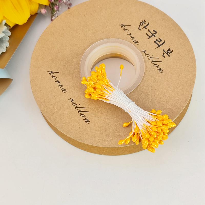 Handmade Green Floral Stem #2 with Glue-Wrapped Iron Wire for DIY Bouquets