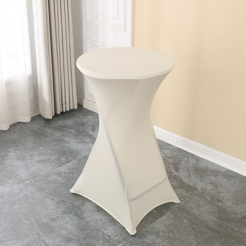 High-End Elastic Table Cover for Banquets & Weddings - Round Cocktail and Bar Skirt