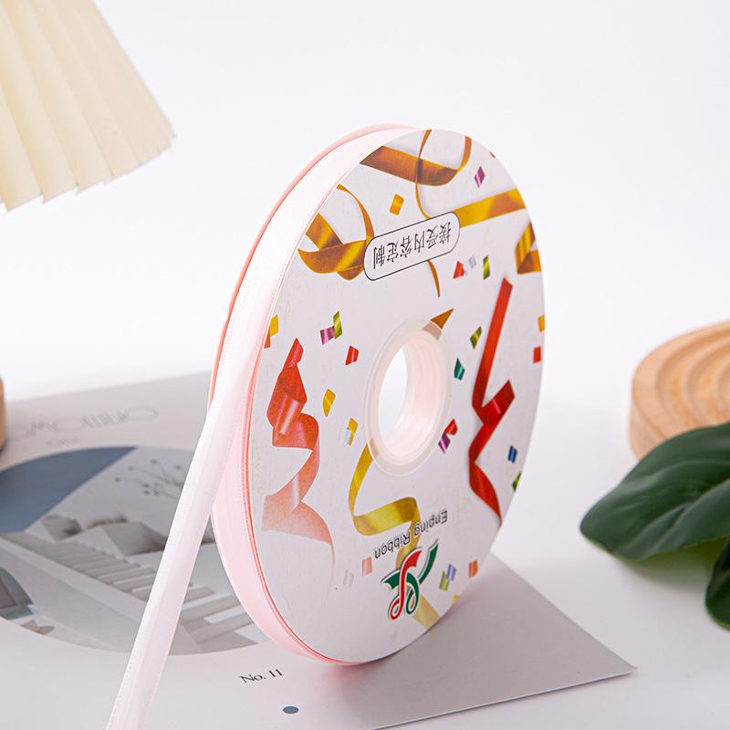 1cm Einfarbiges Doppelseitiges Band für Basteln Hochzeitsdekorationen DIY Ripsbänder Schleife Geschenke Kartenverpackung 100 Yards/Rolle