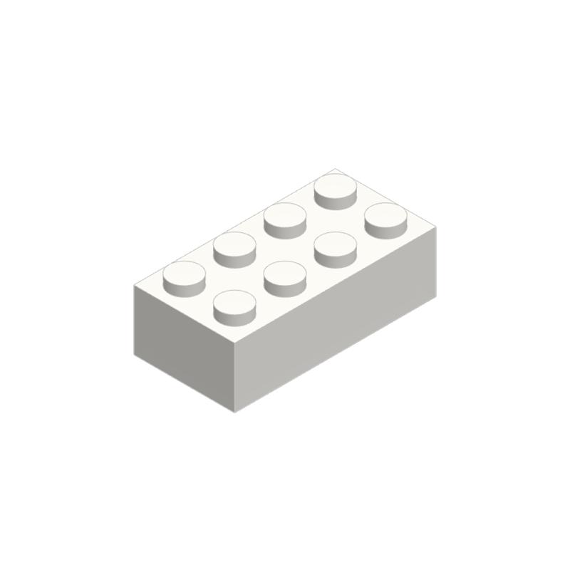 

50g/20PCS 3001 2x4 Tall 8-Hole Construction Brick Moc Colour Loose Parts Works With featuring Block DIY Children s Toy Assembly -A7784