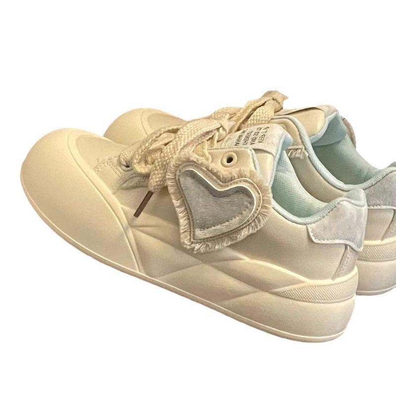 Niche Original Sports Shoes Women's Retro Little White Shoes Trendy Thick-soled Big-headed Hanhan Bread Shoes Muffin Baseplate Shoes