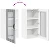 Wall Mounted Glass Cabinet PORTO 2 pcs Grey Sonoma 40 x 31 x 80 cm