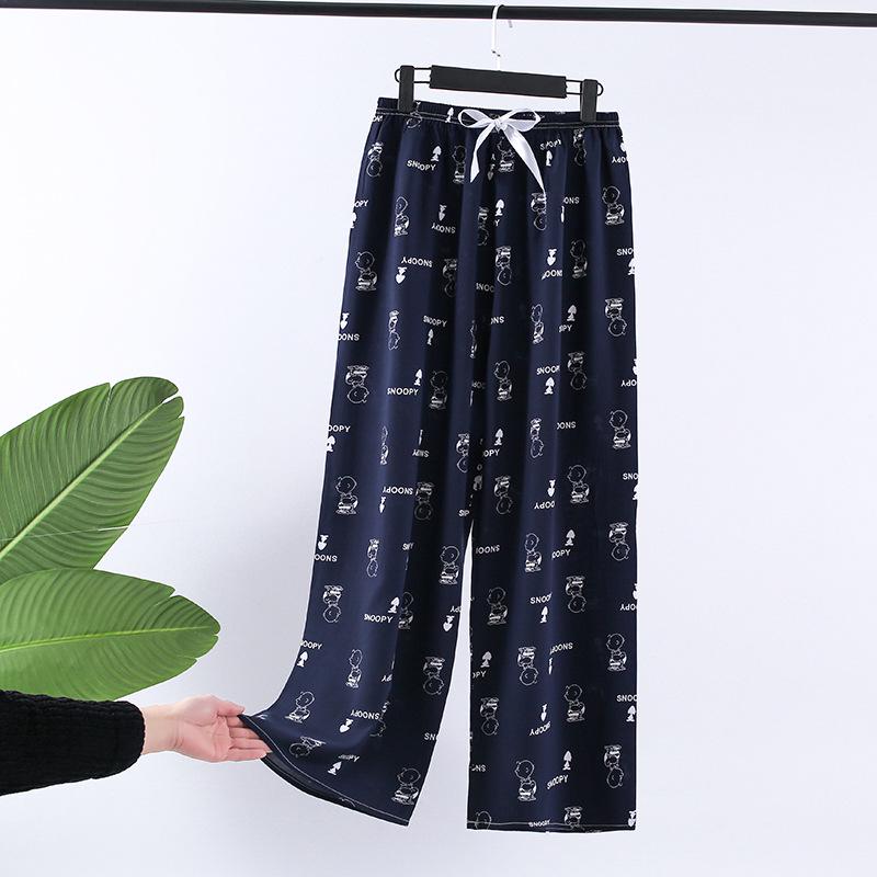 

Women s Summer Cotton Silk Pajama Pants: Lightweight Rayon, Mosquito-Repellent, Plus Size, Outdoor-Friendly, Casual Wear by Internet Celebrities One Size