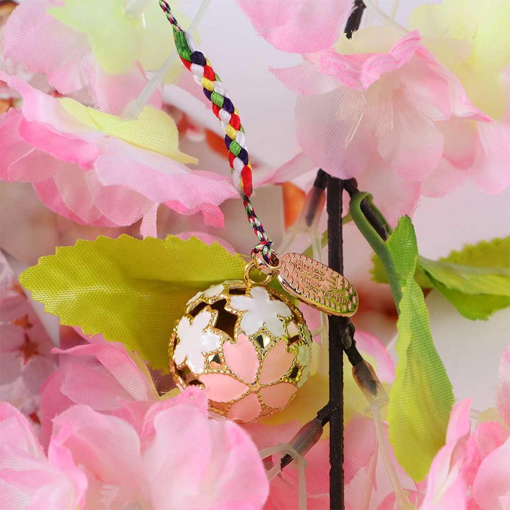 Cherry Blossoms Bring Good Luck Sakura Bell Guardian Charm Keychain Key Ring Jewelry Accessories