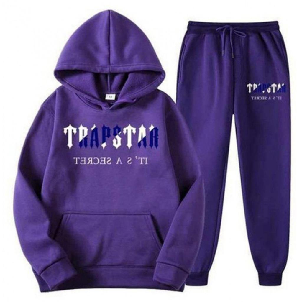 Women's Hooded Athletic Tracksuit Unisex Two-Piece Running Clothing Long Sleeve Pullover Hoodie Sweatshirt + Track Pants Set