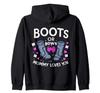 Boots or Bows Mommy Loves You Baby Shower Gender Reveal Zip Hoodie