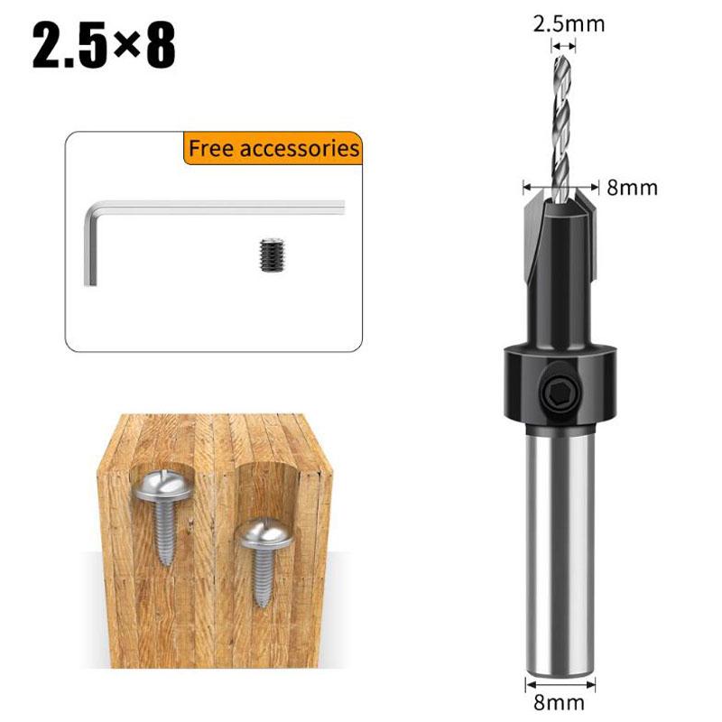 Woodworking Countersink Drill Bit Alloy Hole Cutter Drill Wood Screws Mount Drill Bit Woodworking Tools 8mm 10mm Shank