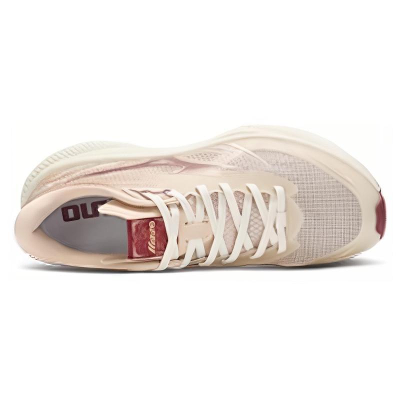 Mizuno PI PLUS Cushioning, Wear Resistant Low Top Casual Shoes Unisex White Red Sneakers D1GH240301