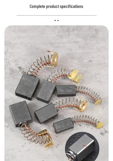 Carbon Brush Set for Angle Grinders, Cutting Machines, Hand Drills, Polishers, Sanders, Impact Drills, and Motors