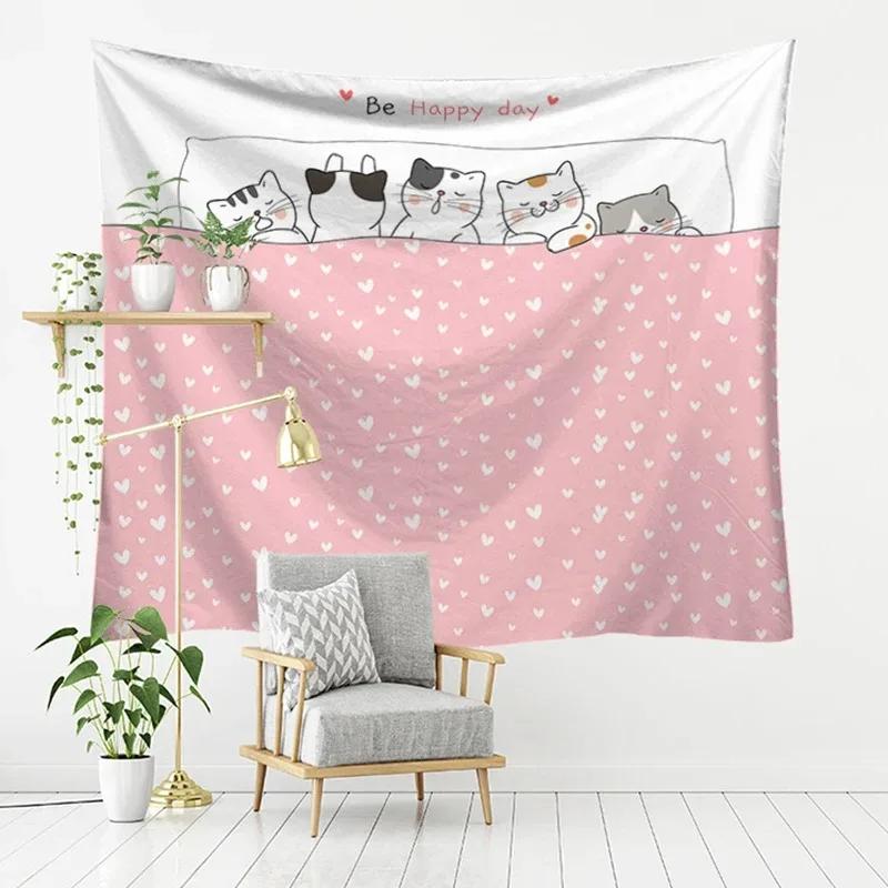 Niedlicher kreativer Wandteppich mit Tier-Hintergrund, für Schlafzimmer, Wohnzimmer, Wandteppich, Wanddekoration für Zuhause