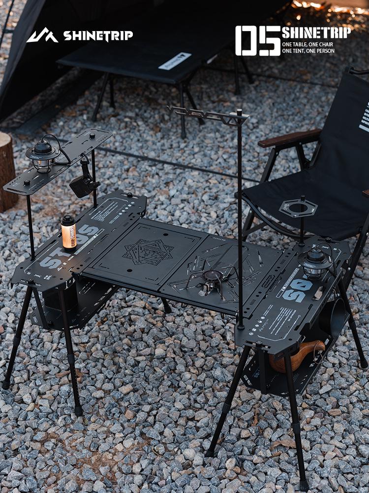 Mountain Fun Series 05 Expandable Tactical Camping Table: Portable, Folding, Storage-Ready, Aluminum Alloy.