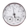 Thermometer Barometer Hygrometer 3 In 1 All Season Wall Hanging Indoor Outdoor Accurate Weather Instrument Silver White