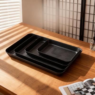 Deepen Plastic Storage Tray Multi-functional Rectangular Fruit Tray Cake Dessert Plate Kitchen Organizer Food Serving Tray