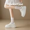 Augustine small white shoes women's 2025 new spring thick-soled small sports shoes casual white board shoes tide