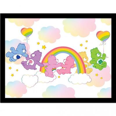 Gerahmtes Poster „Care Bears Regenbogen“.
