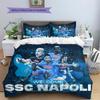 Napoli Football Team Pattern Bedding Home Decoration Birthday Gift (1 * Duvet Cover + 2 * Pillowcase, Without Core)