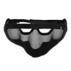 Half Face Mesh Mask Adjustable with Ear Protection Mesh Mask for Paintball CS Game