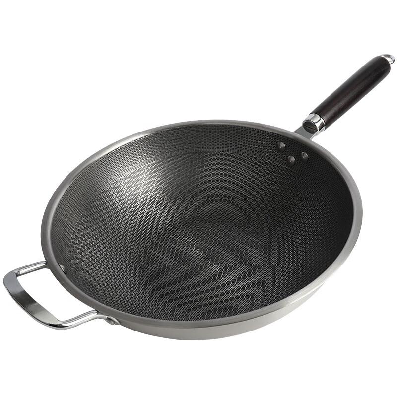 Wabenmuster Antihaftbeschichteter Edelstahl-Wok