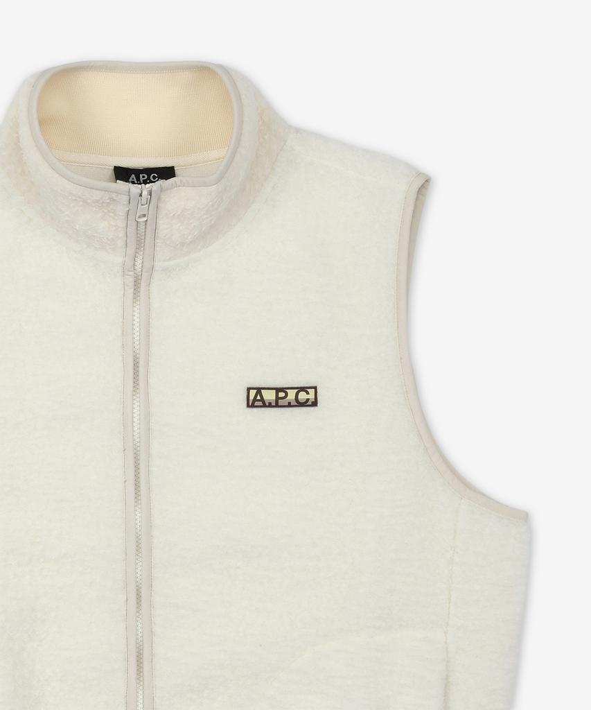 A.P.C. Sequoia Fleece Vest - White / Psakam02983Aac