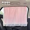 Baby Car Window Sun Shade Curtains with Suction Cups - Lace Sun Blinds for Side and Rear Windows