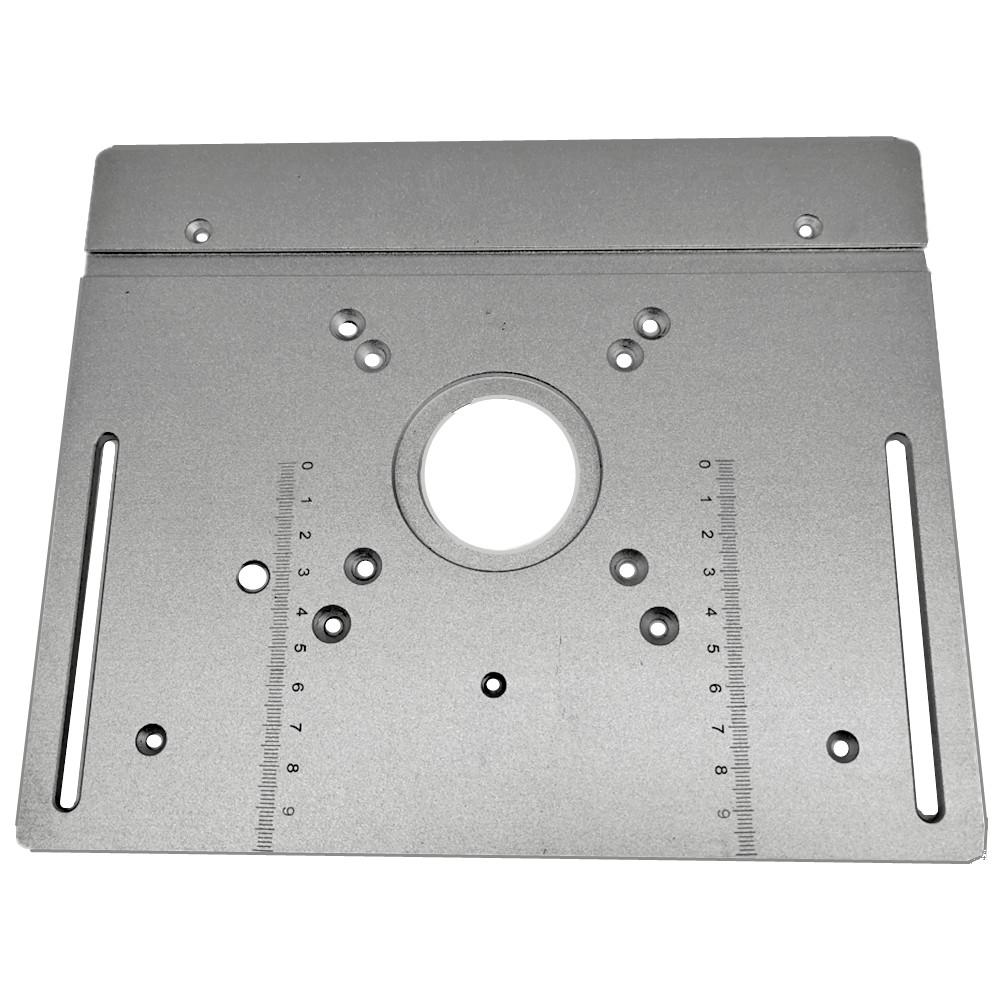 Multifunctional Aluminium Router Table Insert Plate Woodworking Electric Wood Router Flip Plate for Working Benches Router Plate
