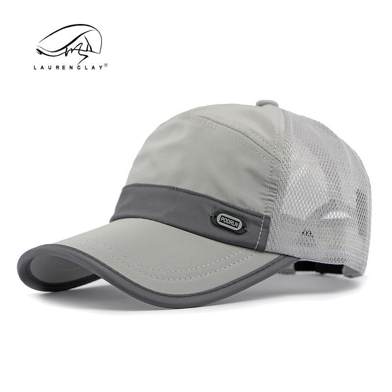 

New Hat Men s Outdoor Sports Baseball Cap Sunscreen Sun Hat Quick Drying Hat Mesh Hat Cap Female Tide Adjustable светло-серый