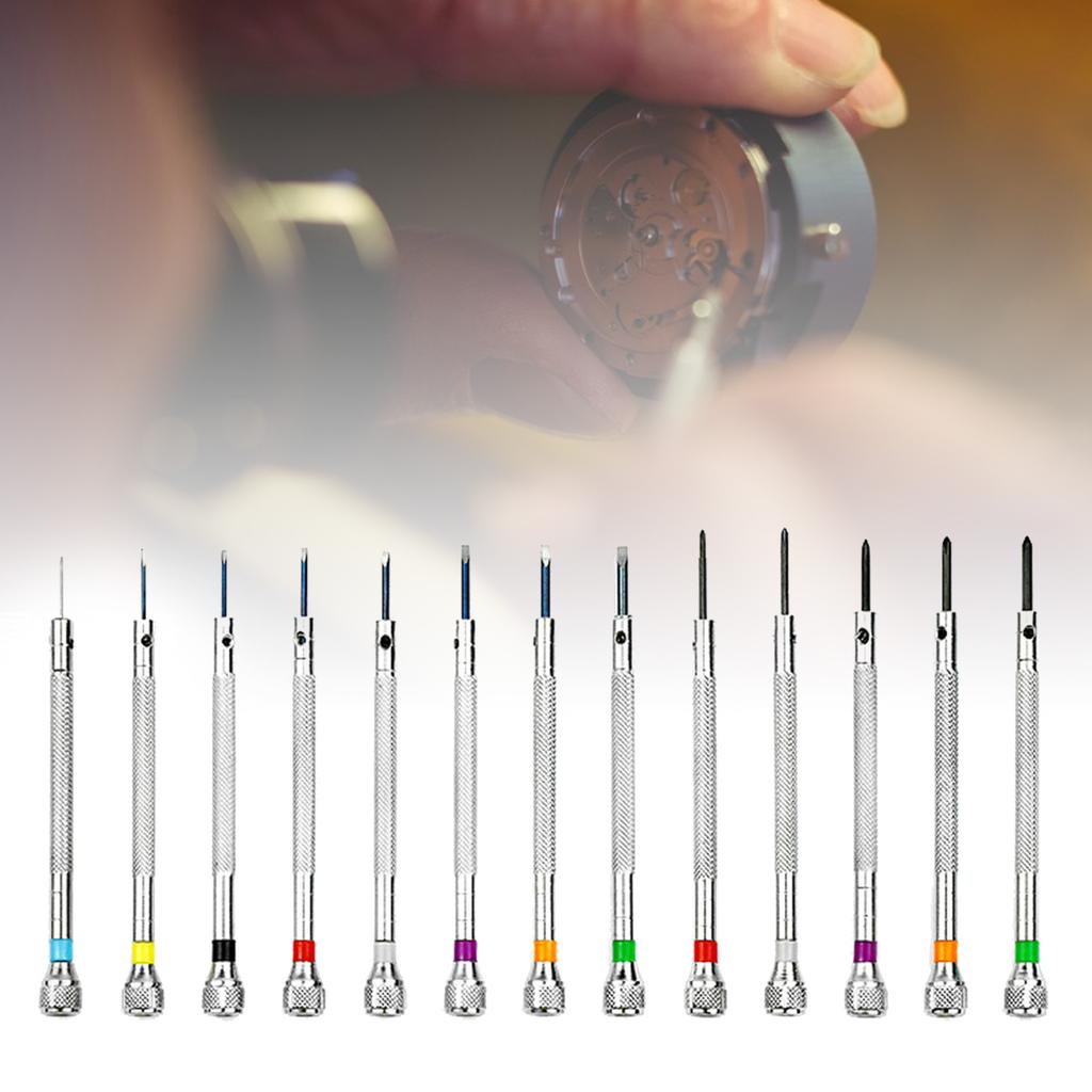 13 Piece Colored Screwdriver Set For Miniature Devices Eyewears Watches Eyeglasses Small Electronics Precise Repair Tool