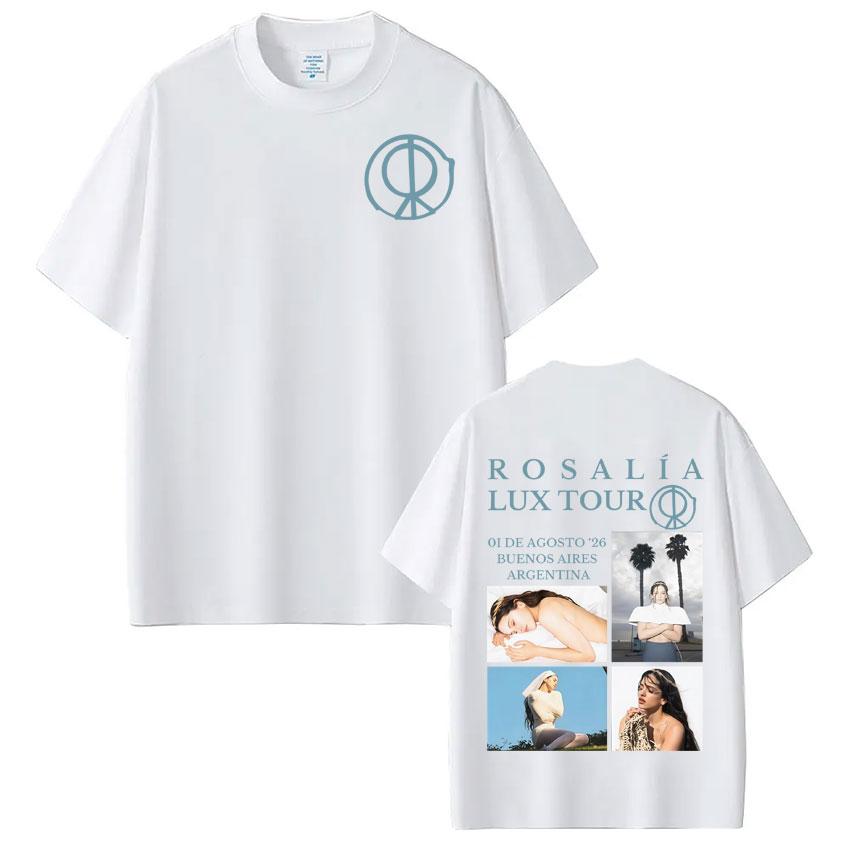 

Singer Rosalía LUX Album Tour Print Tshirt Men Women Aesthetics Casual Tshirt Oversized Fashion Cotton T Shirts Streetwear S