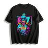 Mason 67 Hip Hop Baseball Monkey Graphic Casual Tee Pure Cotton T-shirt