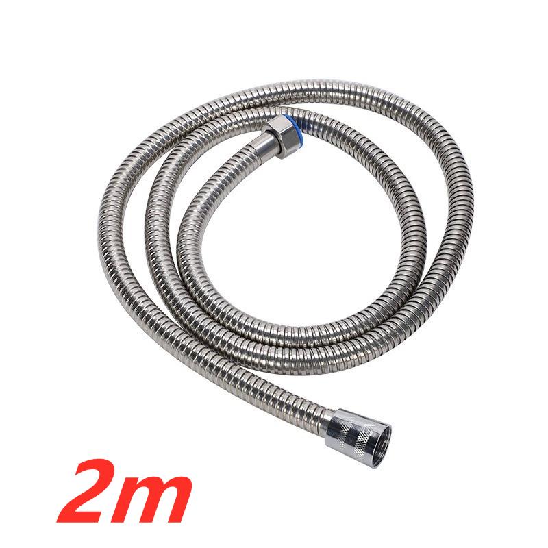 1/2" Edelstahl-Duschschlauch 1,5/2M Silber Explosionsgeschützter Sanitärschlauch für Duschkopf, Regenbrause und Badarmatur