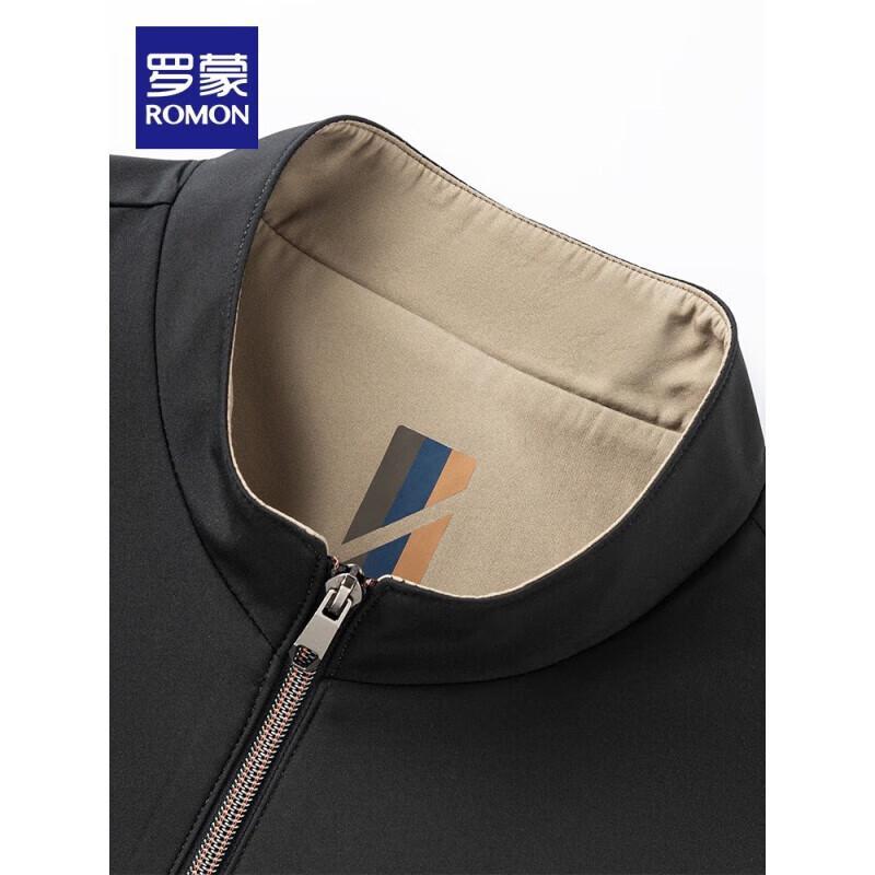 ROMON Men's Business Casual Stand Collar Jacket