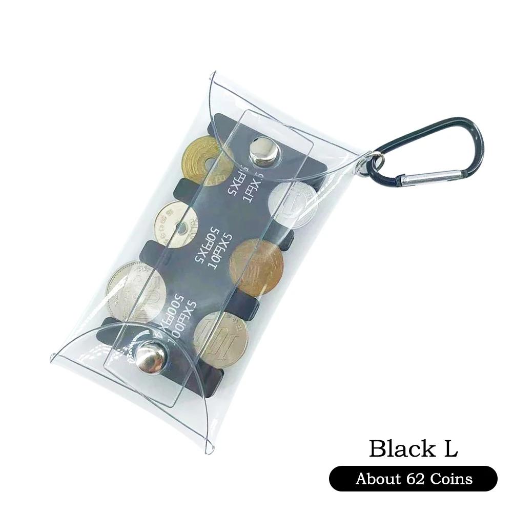 1Pc Mini Portable Coin Organizer, Portable Plastic Coin Holder, Multi-Slot Japanese & Korean Currency Storage, Money Management