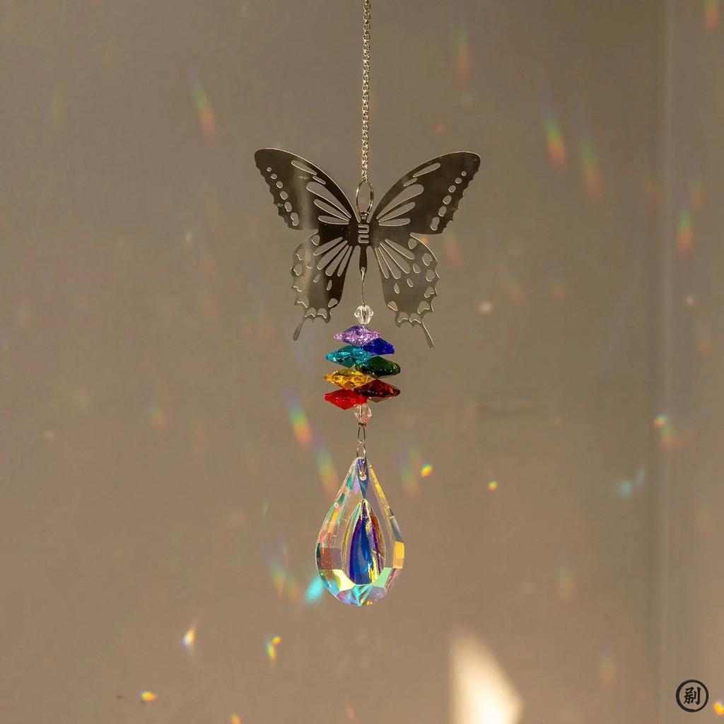 Crystal Sun Catcher Prisms Hanging Rainbow Chaser Window Wind Chime Tree of Life Home Decoration Car Art Hanging Pendant